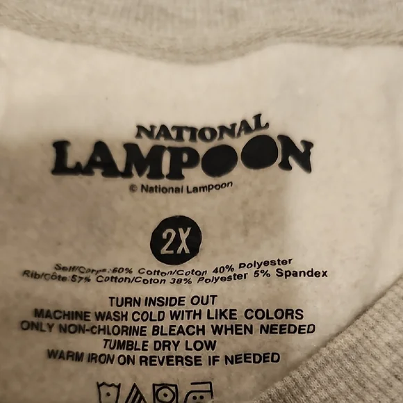 National Lampoons Gray Christmas Crewneck Sweatshirt - Picture 2 of 2
